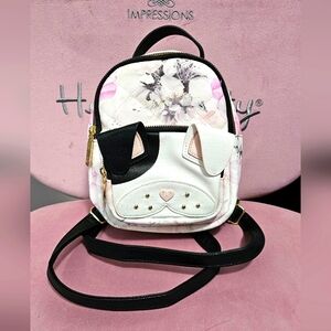 Betsey Johnson Floral Dog Mini Backpack Purse